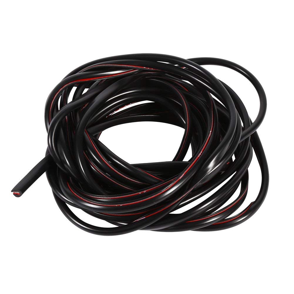 5M Car Door Edge Protector Door Trim Moulding Edge Guard Rubber Strip Anti-Scratch (Black)