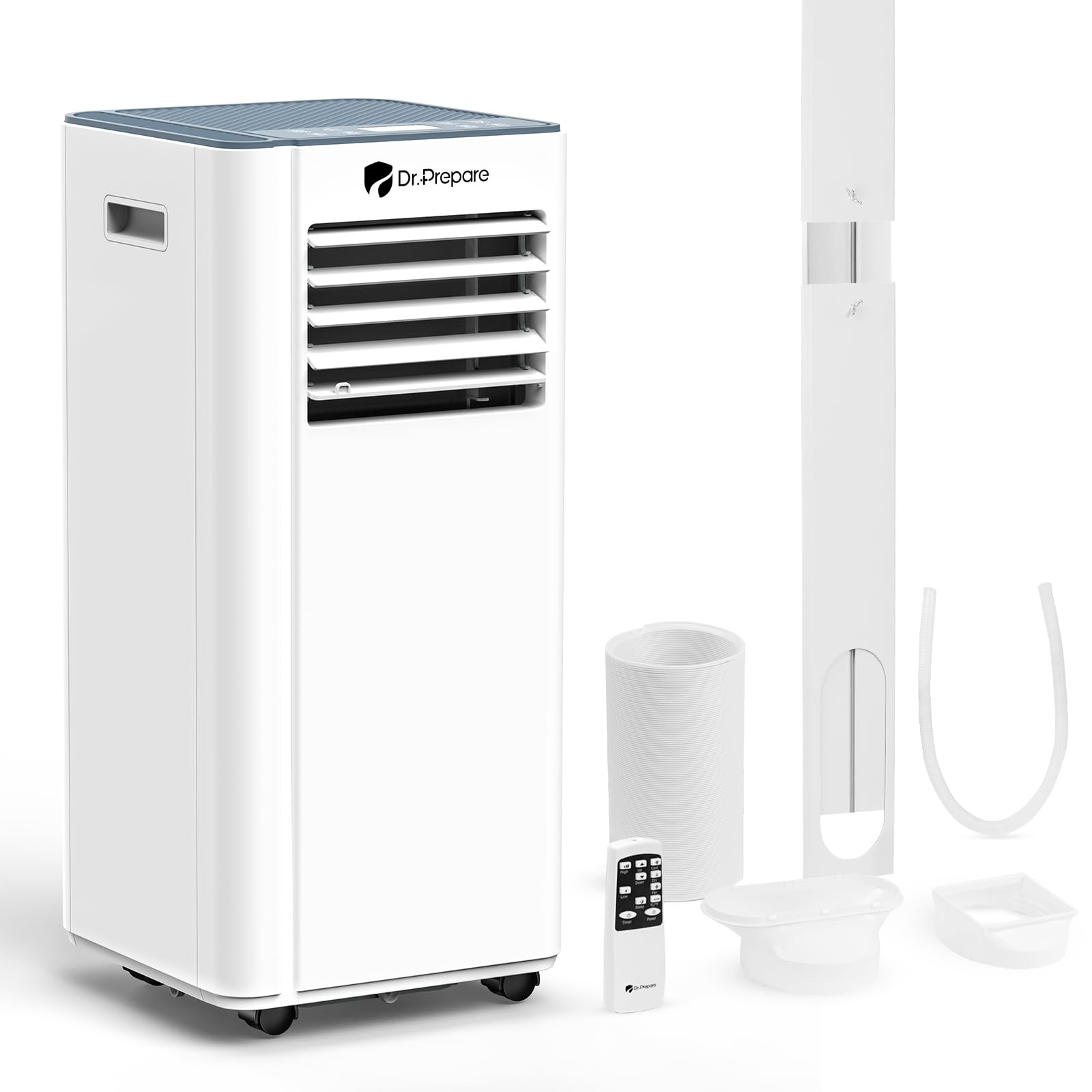 Photo 1 of [SOLD FOR PARTS] DR.PREPARE 8,000 BTU Portable Air Conditioner, 4-in-1 Portable AC with Remote Control, Fast Cooling, 24H Timers, Window kit, Cools Up to 350 sq. ft for Rooms, Bedroom