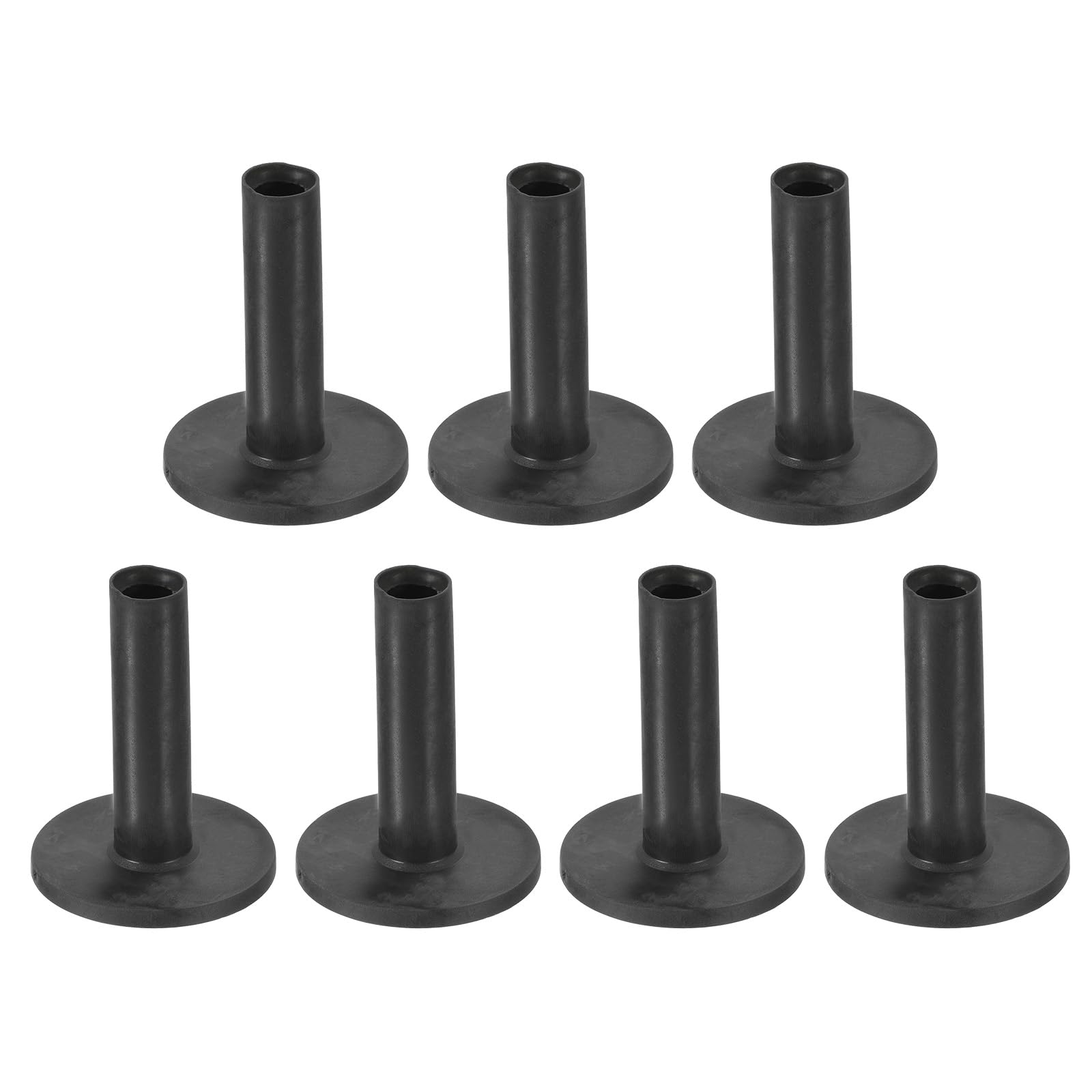 M METERXITY 7 Pack Golf Tee - Tall Training Driving Range Tee Golf Accessories, Portable and Flexible, Apply to Outdoor Indoor Courses Hitting Mat (2.7", Black)