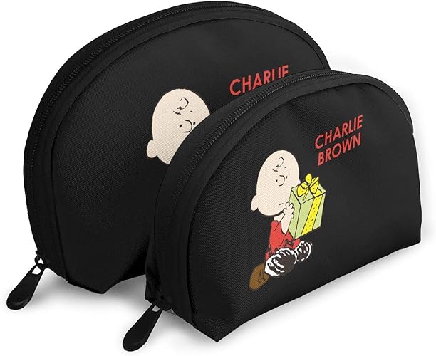 Amazon 化粧ポーチミニポーチ チャーリー ブラウン 親子の財布 コスメポーチ 貝殻型 メイクポーチ 2個セット 親子ポーチ シェル型 ラウンドファスナー 小物入れ 収納袋 収納整理 ガーメントバッグ