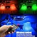 Carmoni 4pcs 60 LED Multi-color Remote Control Car LED Interior Lights - Atmosphere Neon Lights Kit with Sounds-activated