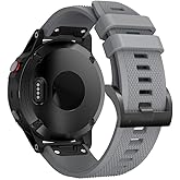 AHXLL Quickfit Silicone Watch Band Compatible with Garmin fenix 8 47mm/Fenix 7/Fenix 6/Fenix 5, 22mm wristband straps for Garmin Fenix E 47mm/Fenix 5 plus/Fenix 6 Pro/Fenix 7 Pro