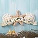 Collections Etc Inspirational Live Laugh Love Coastal Seashell Wall Art, Beige