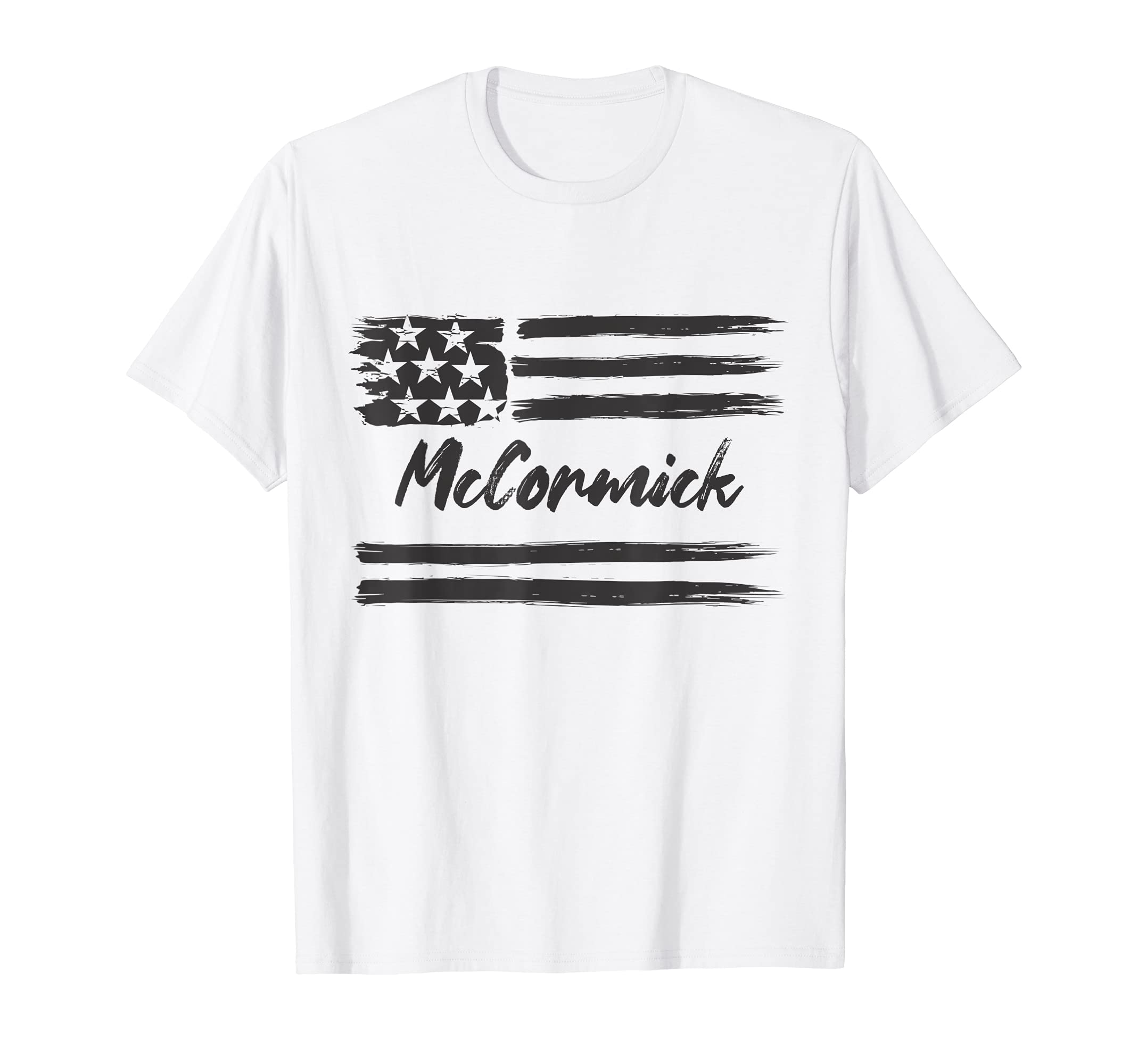 McCormick - Personalized Name, Stars and Stripes, USA Flag T-Shirt