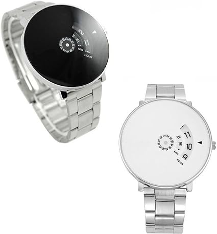 Black and White Dial Mens Watch(paidu8820) - Combo Pack