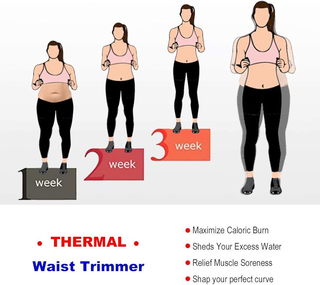 HOPLYNN Neoprene Sweat Waist Trainer Corset Trimmer Belt for Women Weight Loss, Waist Cincher Shaper Slimmer: Sports & Outdoors