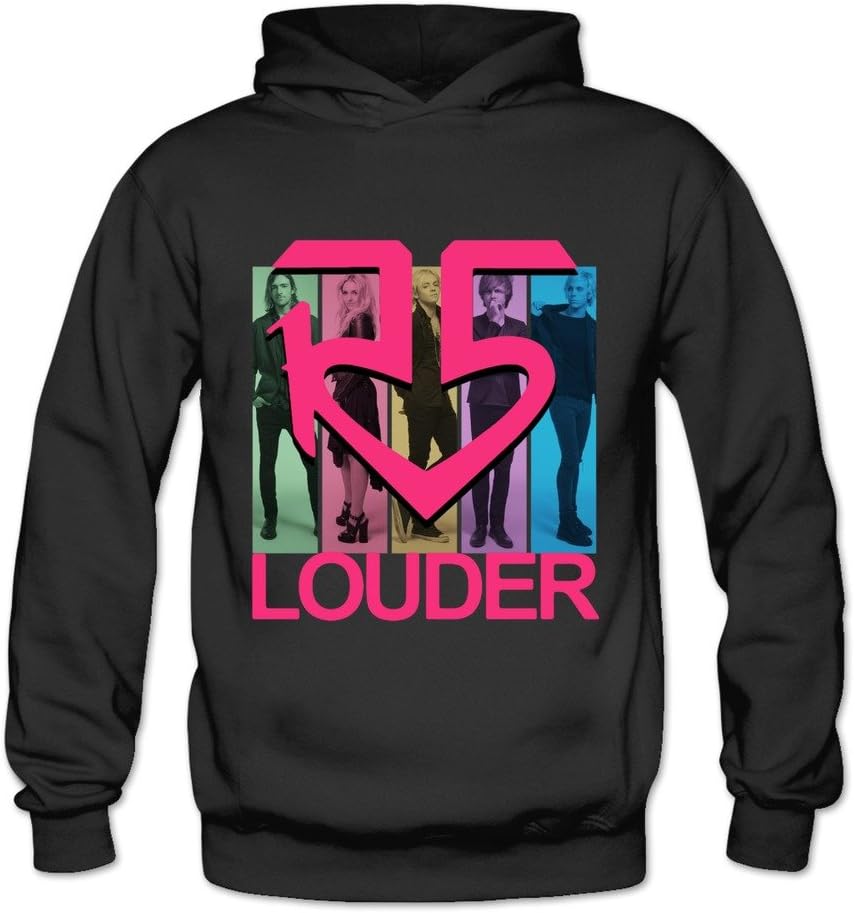 TIKE Women's R5 Louder Band Memmbers Hoodies Sweatshirt Color Black Size M