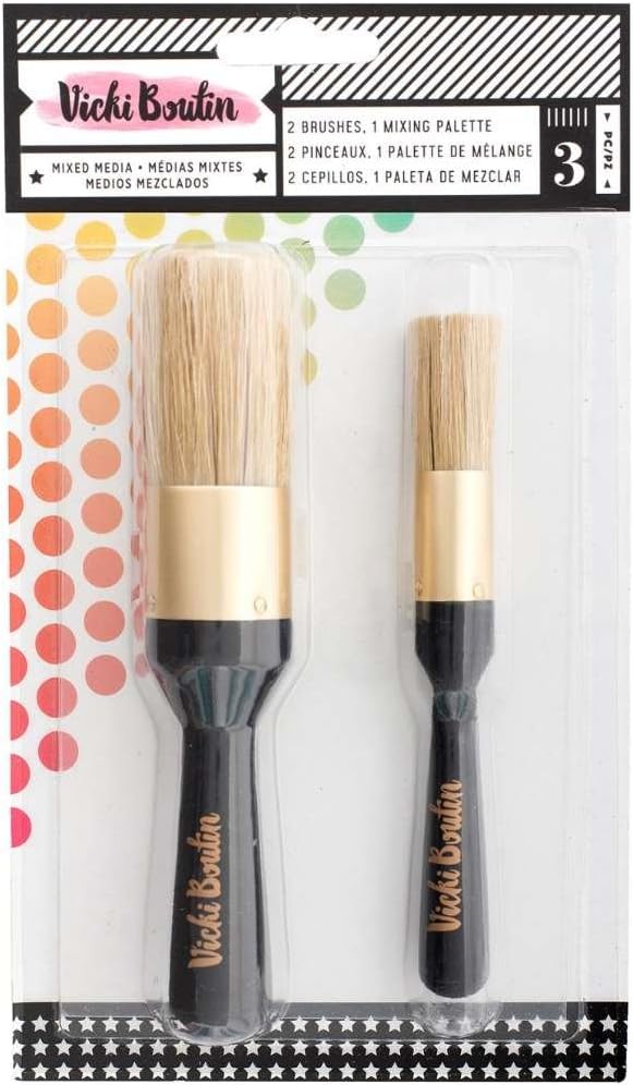 American CraftsVicki Boutin Mixed Media Stencil Brush Set -All The Good Things