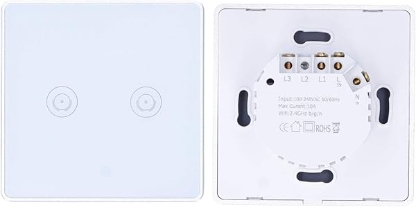 Smart Switch Smart WiFi Light Switch Funciona con Alexa Echo dot Google Home IFTTT Roqi y iOS Siri corriente nominal de 10A certificacin de producto CE FCC y ROHS estndar britnico material