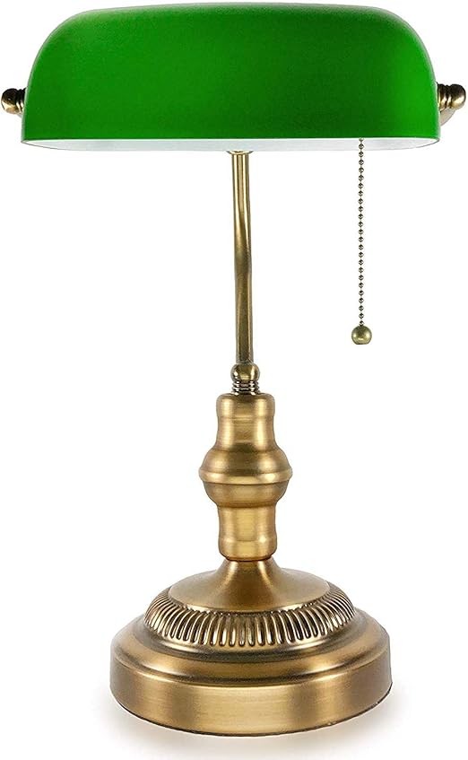 Lámpara de Mesa Vintage Bankerlamp, Lámpara de Escritorio Clásica ...