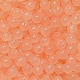 300PCS Glass Beads 6mm Glass Beads for Bracelets Necklaces Jewelry Making DIY Crafts (PeachPuff)