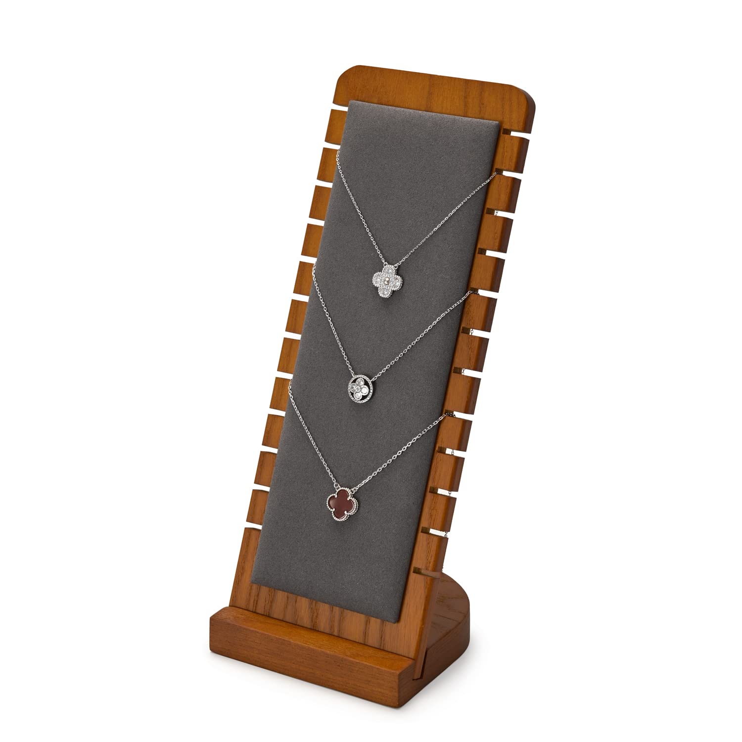 Oirlv Wood Necklace Display Stand (Grey)