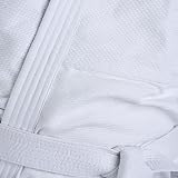 Blitz Judo Gi White 1/140cm - Traditional Wrap Uniform with White Belt view 6