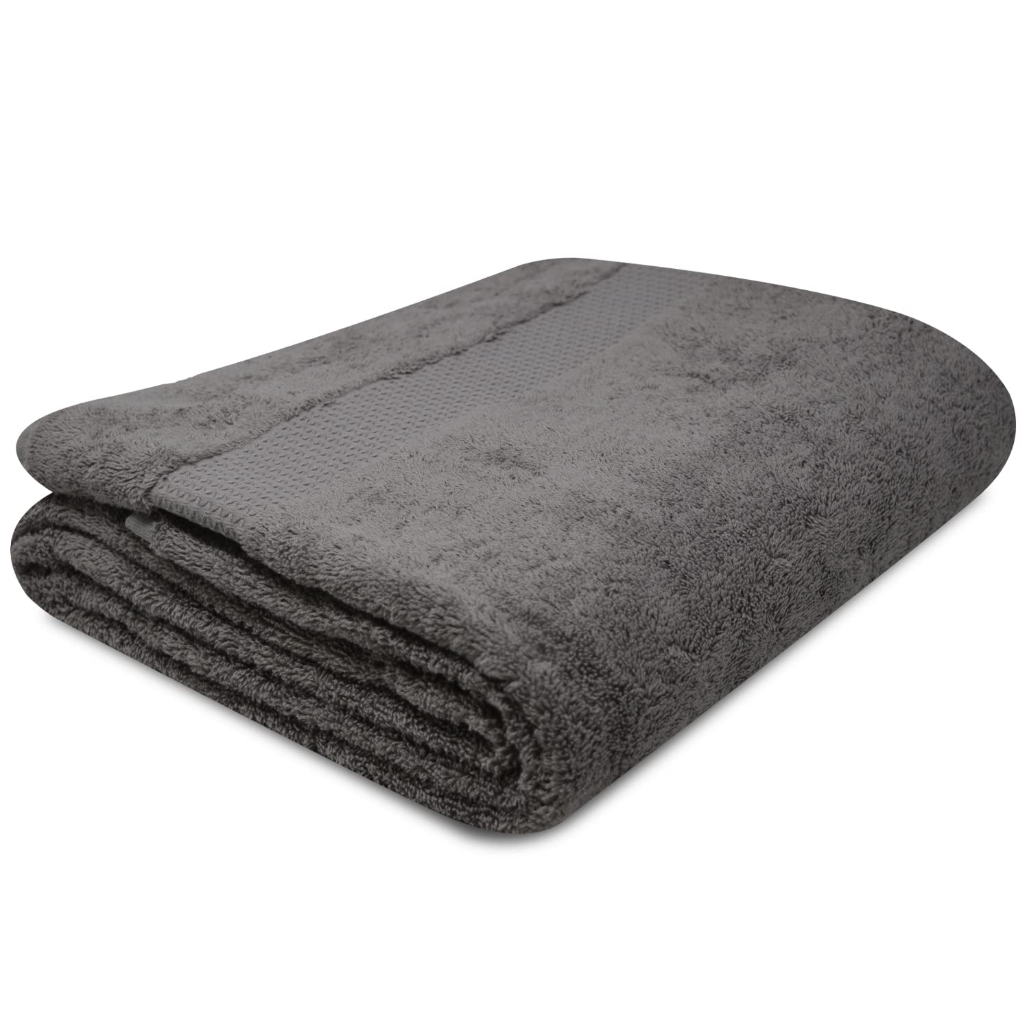 Towelogy® Quick Dry Large Bath Towels Set Egyptian Cotton Ring Spun Premium Hotel Quality Super Absorbent Bathroom Towel 70x125cm (Grey Charcoal, 1) — image 1