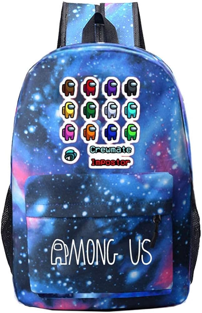 Among Us School Backpack Portable Oxford Canvas Adult Student School