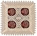 Simhomsen Vintage Look Burgundy Lace Table Placemats Doilies, Square 18 inch, Set of 4