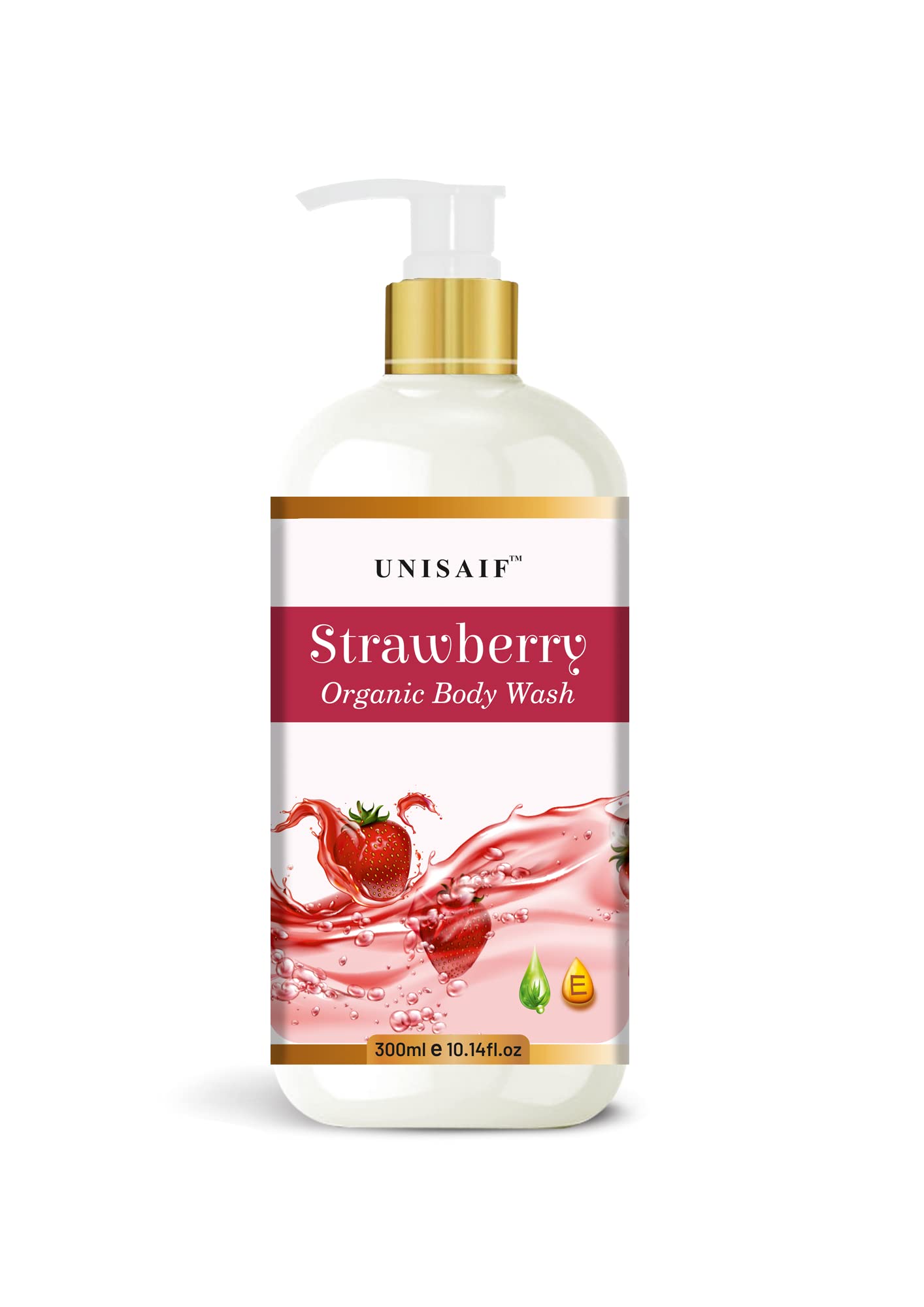Unisaif Strawberry Organic Body Wash 300ml