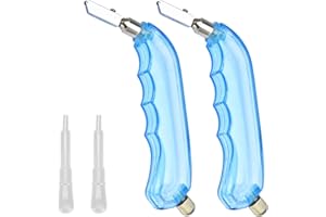 Comfylichi Pistol Grip Oil Feed Glass Cutter - 2 Pack Professional Glass Cutting Tool with Tungsten Cutter Heads and Oil Dripper, for 1-6mm Thick Stained Glass and Mirrors