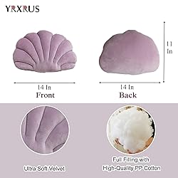 YRXRUS Shell Pillow, Light Purple Seashell