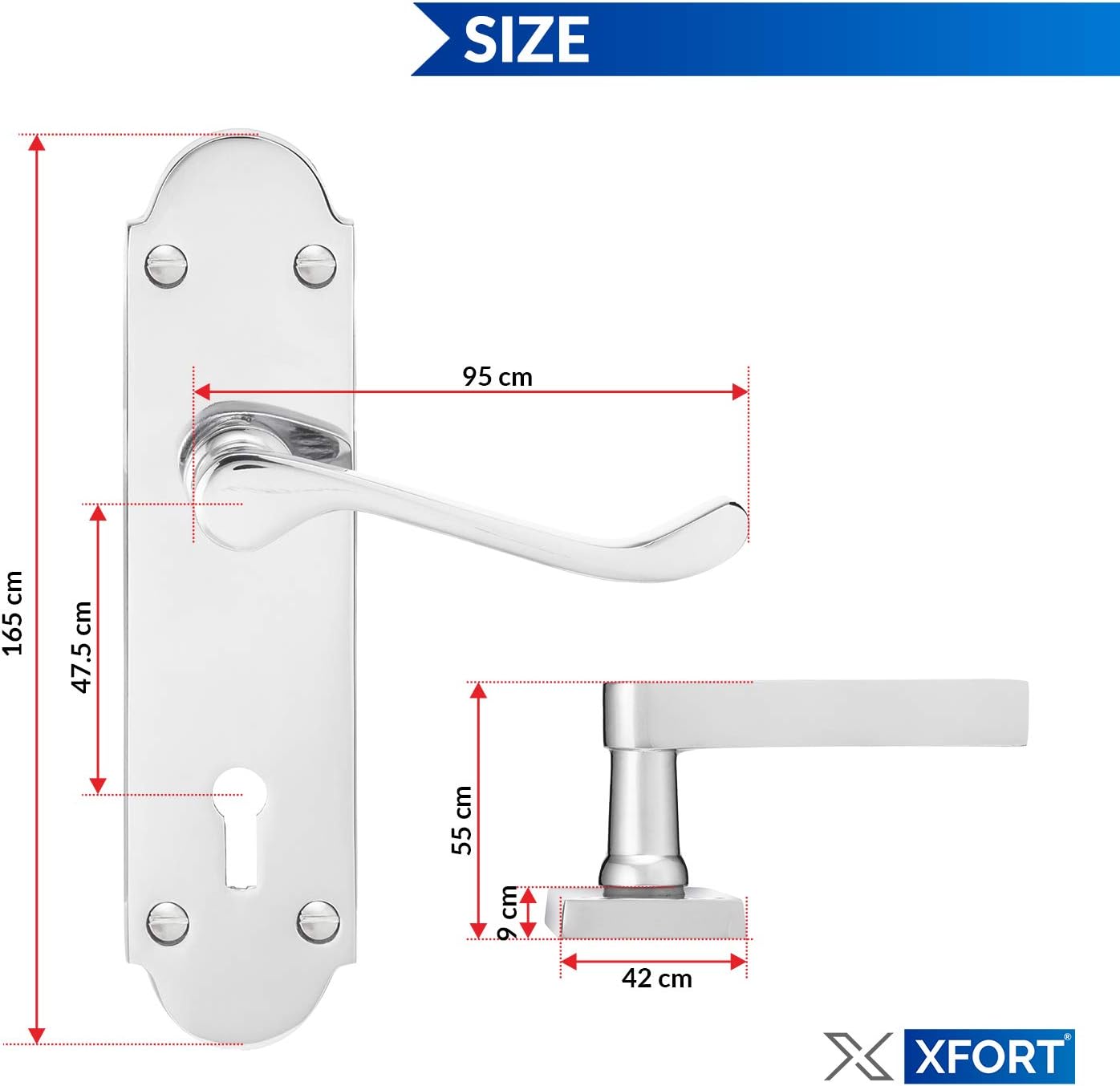 Epsom Shaped Internal Door Handle Xfort Richmond Lever Latch Scroll Polished Chrome Door Handles 1 Pair Elegant Door Handle Set For Wooden Doors Ideal For All Types Of Internal Doors Diy