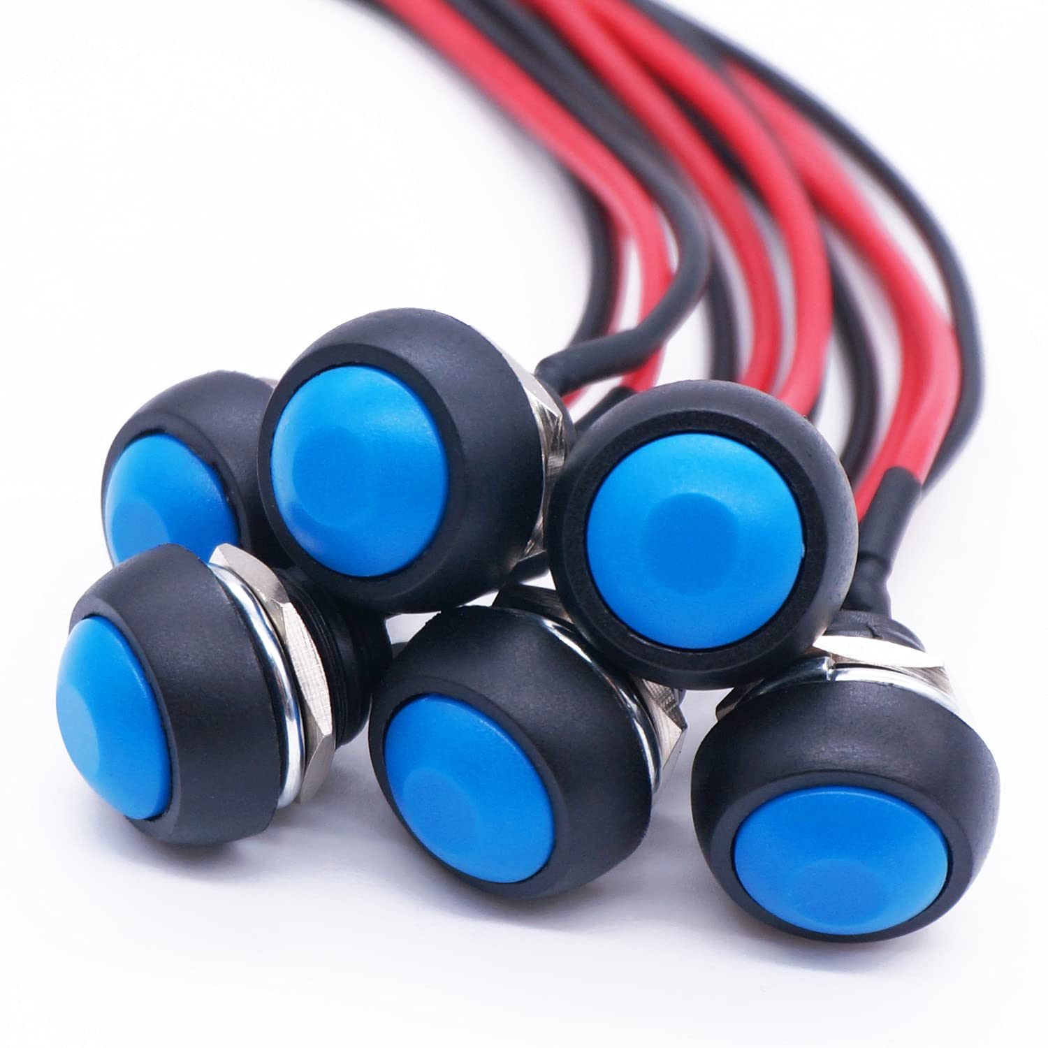 Twidec/6Pcs 12mm Momentary Push Button Switch