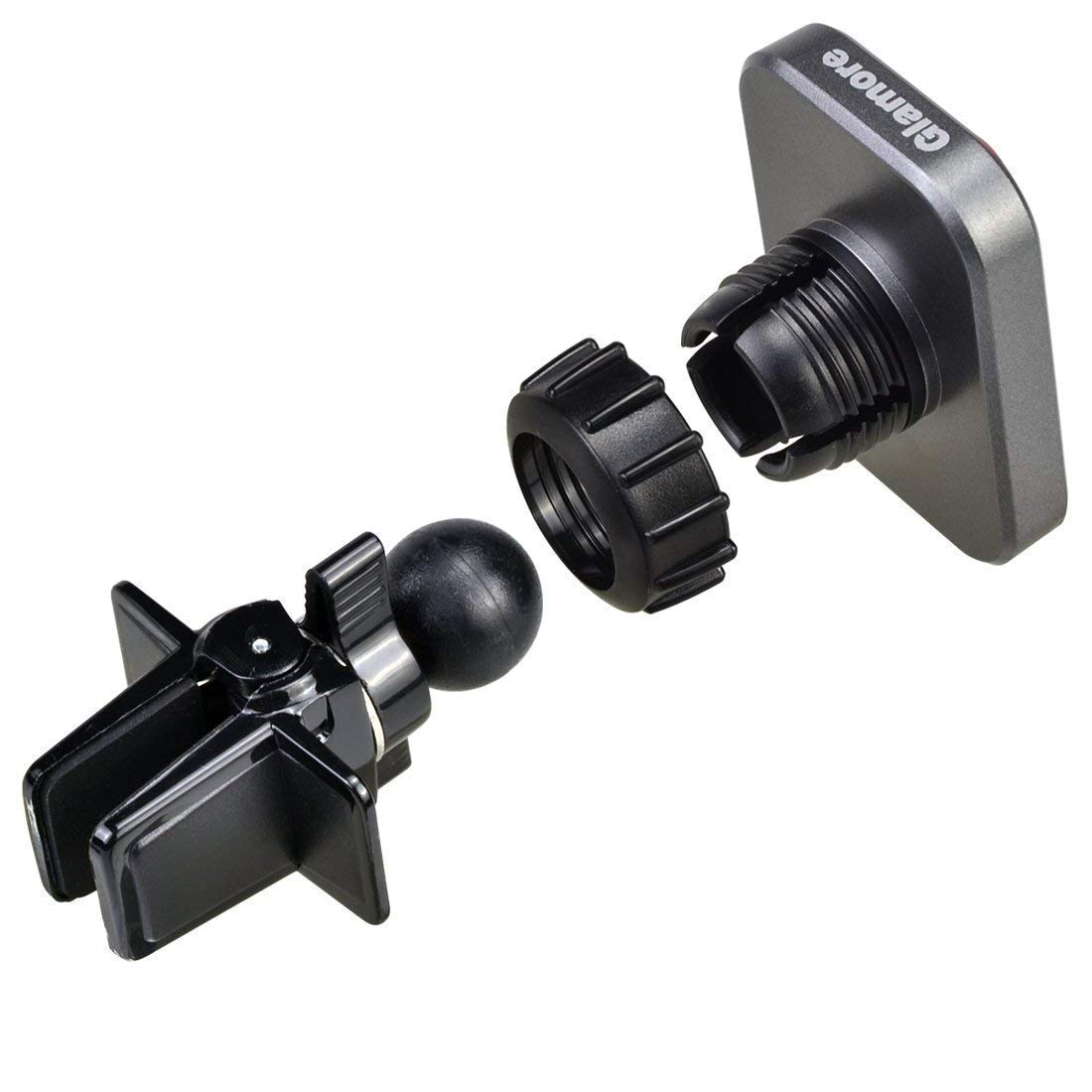 Glamore Magnetic Car Mount 360°Rotation Air Vent Car Phone Holder for iPhone X 8 Plus 7 6s SE Samsung Galaxy S5/S6/S7/S8 & other Smartphone