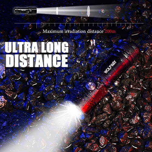 Wolfway Dive Light, Diving Lights Underwater Wrist Flashlight Holder