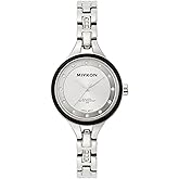 Miykon Silver and Gold Watches for Women | Small Dainty Womens Watch with Genuine Crystals | Ion Polished Women's Jewelry Bracelet, Scratch Resistant Glass, Japanese Quartz, 100ft Water Resistant