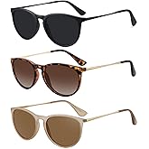 WOWSUN Retro Polarized Sunglasses Womens 2026 Trendy Round Classic Glasses
