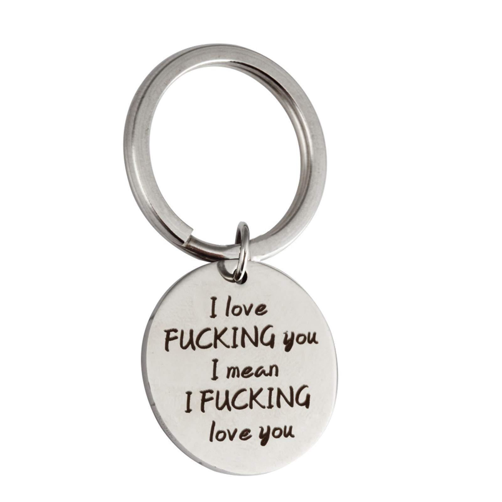 Sisadodo Boyfriend Girlfriend Husband Wife Keychain Gifts I Love Fucking You Key Chain Ring Couple Birthday Christmas Gifts for Him and Her