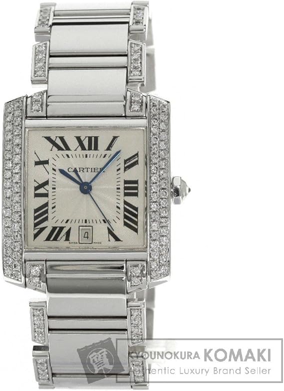 Amazon Cartier カルティエ 2366 Mm アフターダイヤモンド タンクフランセーズ 腕時計 K18ホワイトゴールド K18wg ダイヤモンド メンズ 中古 メンズ腕時計 腕時計 通販