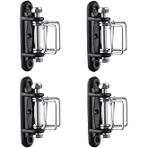 QMARK 4 Pack Electric Fence Corner Insulator, End Insulator | With Buckles for Polytape, Wood Post Tape Connectors, 2 Buckles