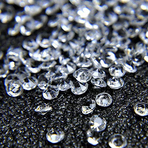 Miraclekoo 1000 Pcs 12mm Clear Acrylic Diamonds Table Confetti Crystals for Wedding Bridal Shower Party Decorations Vase Fillers