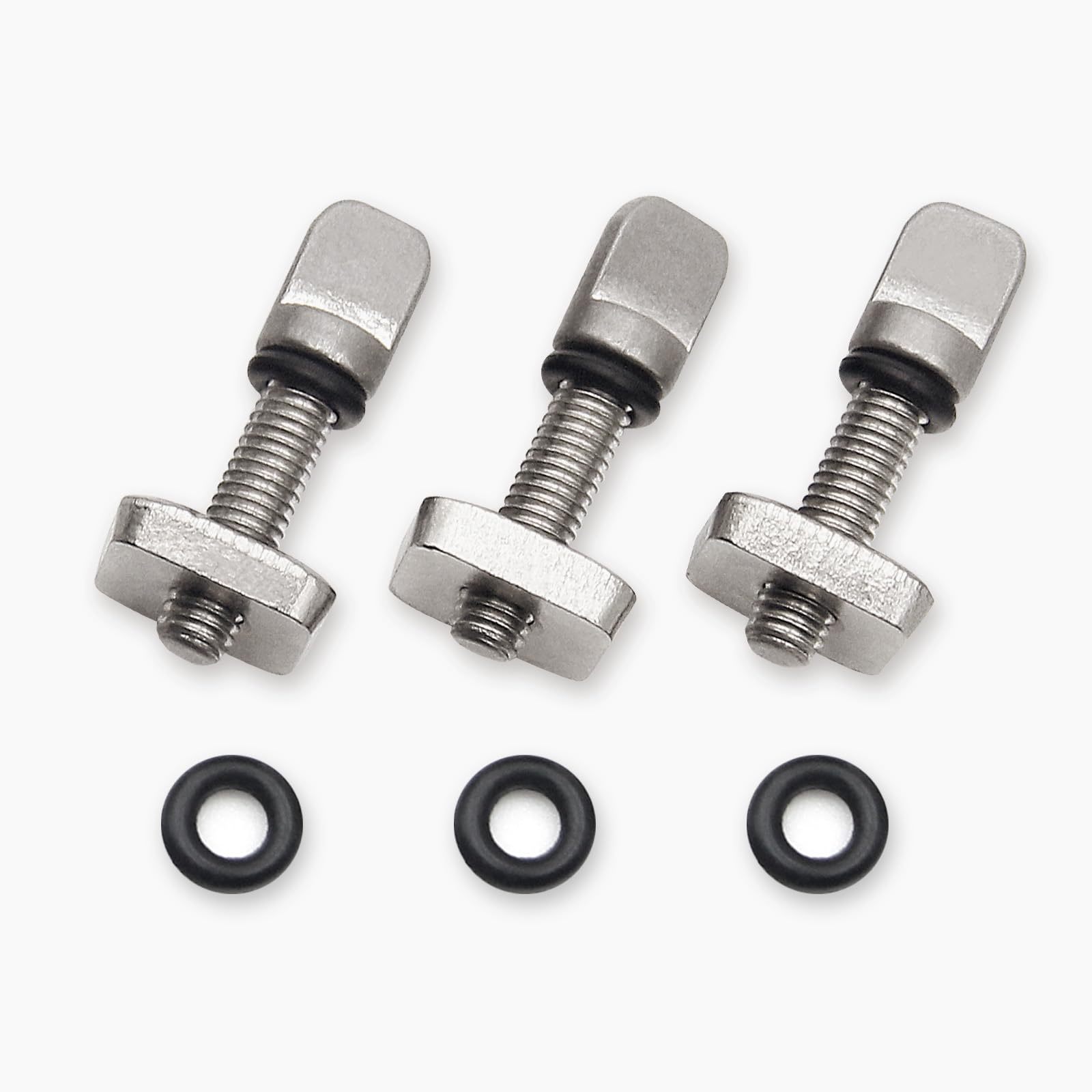 Abahub SUP Paddle Board Fin Screws 3 or 6 Pack - 316 Stainless Steel Replacement Fins Box Screw and Plate with Extra O Rings for SUP Inflatable Stand Up Paddleboard Surfboard Longboard
