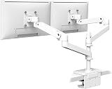Ergotron LX Pro Premium Vertical Dual Monitor Arm White 27 in 4-22 lb