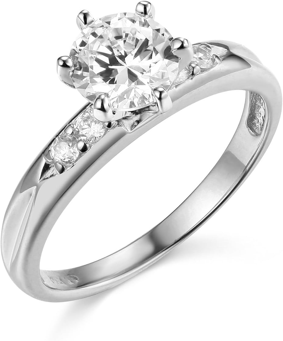 GM Fine Jewelry 14K White or Yellow Gold Wedding Engagement Ring