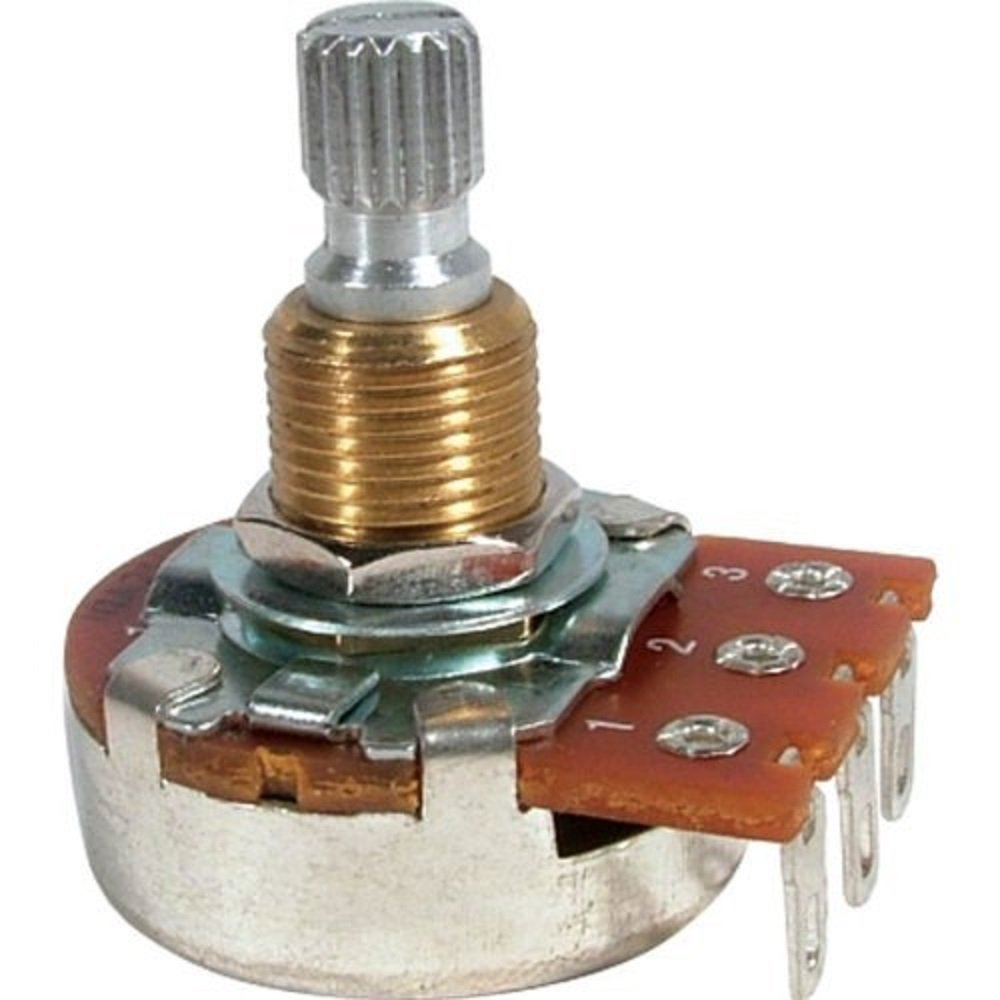 Bourns Guitar & Amp Potentiometer, 500K Audio, Knurled Split Shaft on