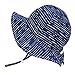 JAN & JUL Cute Newborn Baby Boy Breathable Summer Sun Hat 50 UPF, Adjustable & Foldable (S: 0-6m, Floppy Hat: Navy Wave)