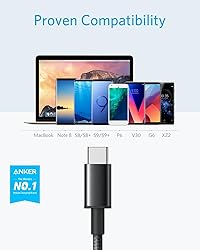 Anker Cable [5 Pack, 6FT], USB A to USB C Cable for