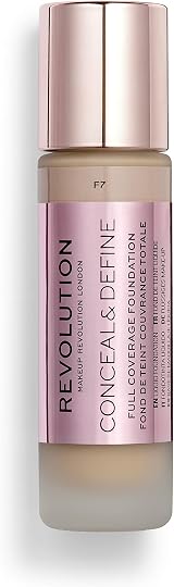 Revolution Beauty Conceal and Define Foundation F7 23ml London