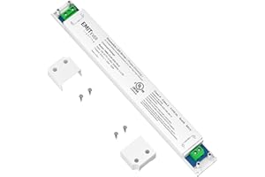 EMITEVER Slim 30W Triac Dimmable LED Driver,Power Supply 100-277V AC to 24V DC, 0-100% Dimming Transformer for LED Lights,Compatible with Lutron and Leviton Dimmers,Class 2,UL Listed