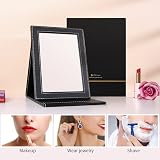 DUcare Folding Desk Mirror 6x8 in Ultrathin Portable with Adjustable Stand view 7