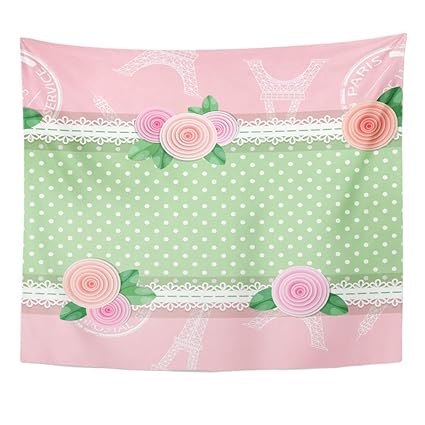 Amazon Com Ygymrri Tapestry Wall Art Pink Cute Shabby Chic