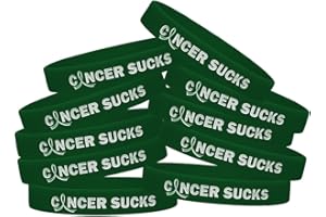 Fight Like a Girl Cancer Sucks Silicone Wristbands (10 Pack)