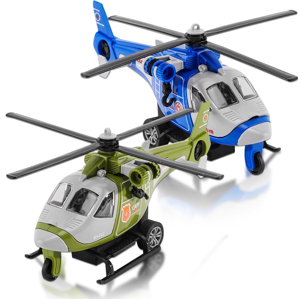 HAJXXMM Helicopter Toy, Toy Helicopter, Helicopter Models for Kids, Airplane Toys Boys Plane Playset, Realistic Details Toys Plane for Kids Educational Classroom Rewards Party Favors -B