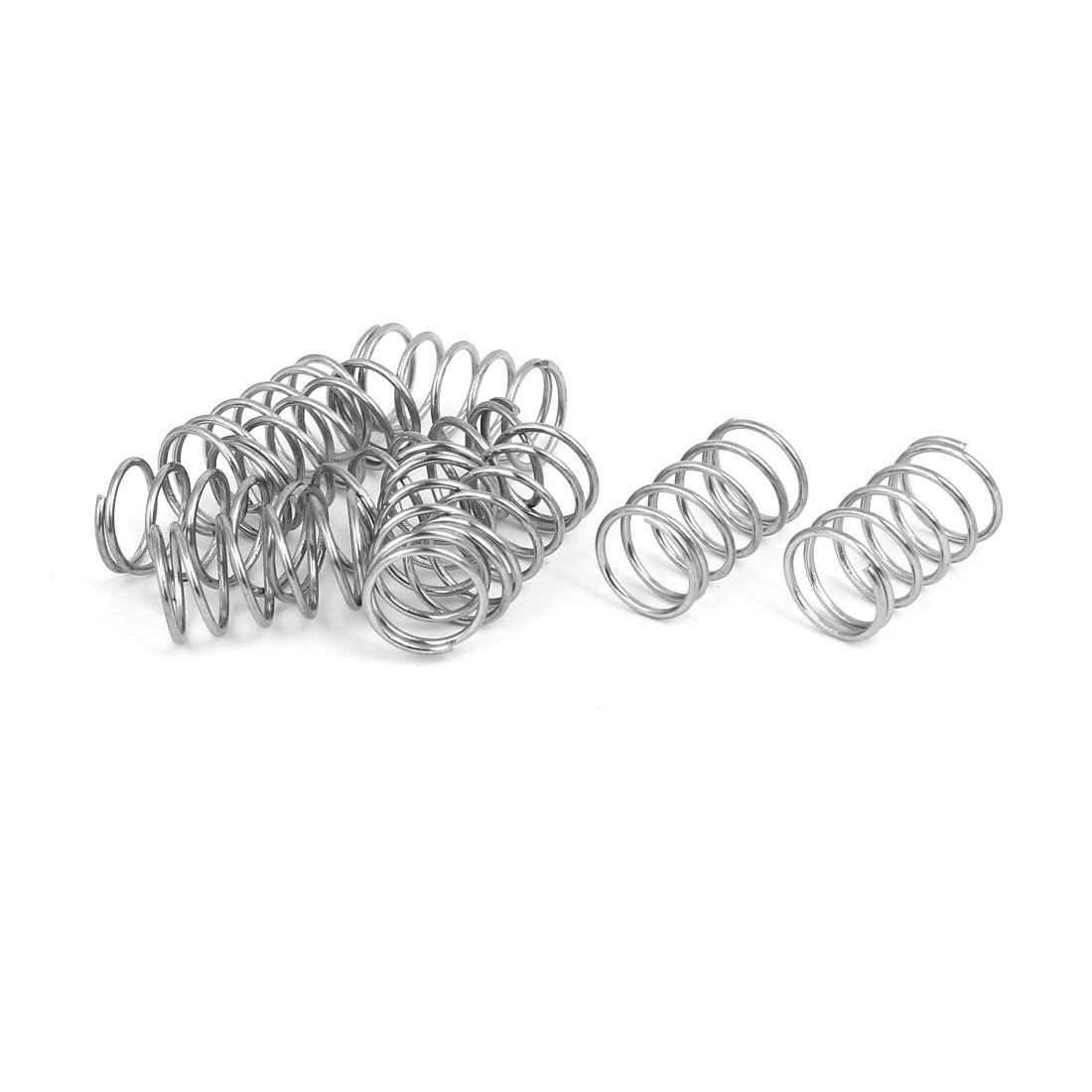 sourcingmap 1mmx12mmx20mm 304 Stainless Steel Compression Springs Silver Tone 10pcs
