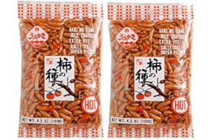 Japanese Traditional Rice Crackers : Nori Maki Arare/ Kaki No Tane 2packs (Kaki No Tane Hot)