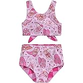 Dcohmch Toddler Girl Swimsuit 2t 3t 4t Pattern Floral Print Bikini Two Piece Bathing Suits Baby Girls Swimwear