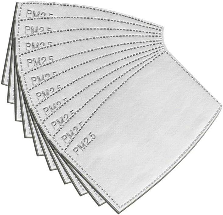 EnjoCho ✈※ PM2.5 Activated Carbon Filter Replaceable Anti Haze Filter Paper for Mask (30PCS, White+Gray)