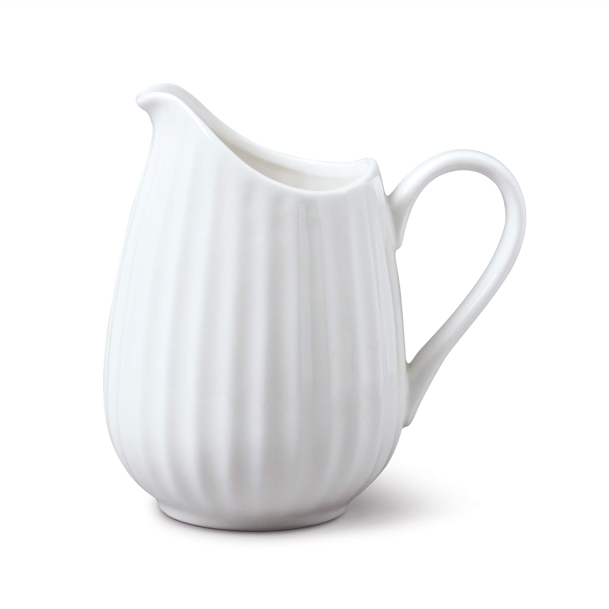 Wm Bartleet & Sons, Porcelain Traditional Fluted Jug 500 ml, 1 Pint - White — image 1